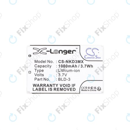 Μπαταρία για Nokia 7250i, 6610, 6585, 6560, 6200, 6220, 1000mAh, Li-Ion, 3.7V, BLD-3, HQ