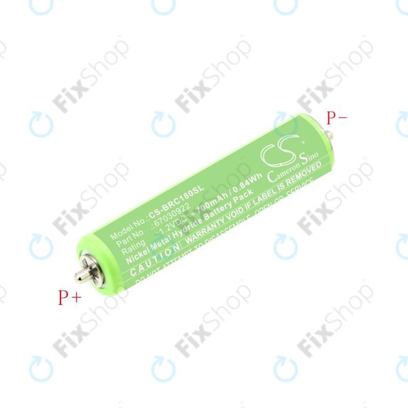 Μπαταρία για Braun 1000, 180, 2000, 3000, 4735, 5411, Cruzer1, Cruzer Z20, 700mAh, Ni-MH, 1.2V, 67030922, HQ