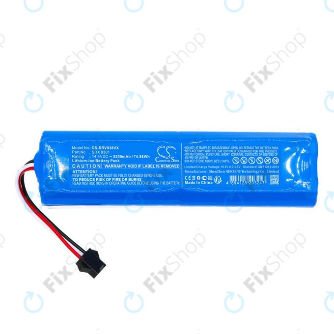 Μπαταρία για Sencor SRV 9350WH, 5200mAh, Li-Ion, 14.4V, SRX 9301, HQ