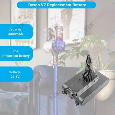 Μπαταρία για Dyson V7, 968670-02, 968670-03, 21.6V, 4000mAh