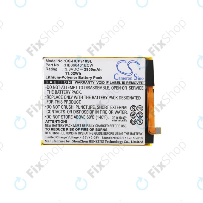 Μπαταρία για Huawei P9, P9 Lite, P10 Lite, P20 Lite, P Smart, Y6 (2018), Y6 Prime (2018), Y7 (2018), Y7 Prime (2018), Honor 7A, 8, 9 Lite, HB366481ECW, 2900mAh, HQ