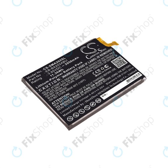 Μπαταρία για Samsung A10e, A20e A202F, 2950mAh, Li-Pol, 3.85 V, EB-BA202ABU, HQ