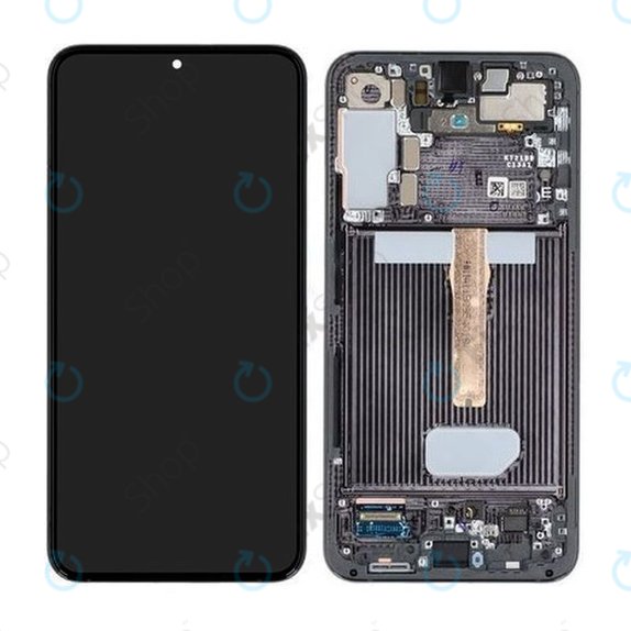 Συγκρότημα οθόνης για Samsung S22 Plus, S906B, GH82-27500A, GH82-27501A, Phantom Black, Service Pack