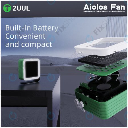 Απορροφητήρας καπνού και ανεμιστήρας ψύξης με φωτισμό LED, 2UUL DA98