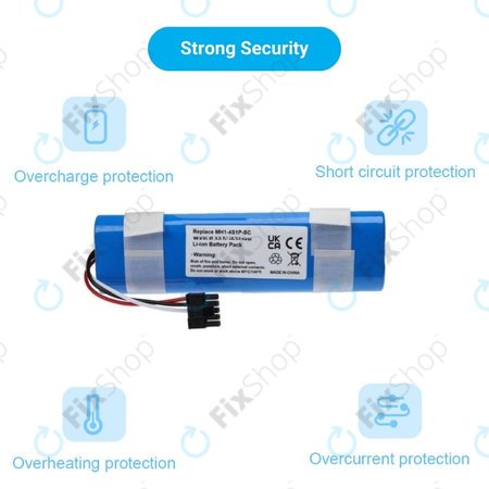 Μπαταρία για Xiaomi Mi Robot Vacuum Mop Pro (P), 2 (Mijia 2C), Viomi V2 Pro, Proscenic LDS M7, STYJ02YM, MH1-4S1P-SC, 14.8V, 3400mAh