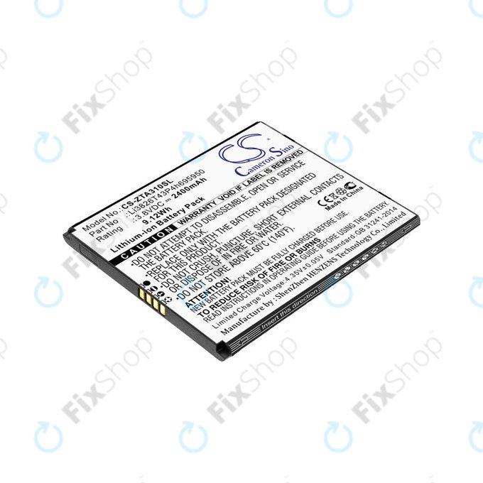 Μπαταρία για ZTE Blade A3, A5, Optus X Power 2, 2400mAh, Li-Ion, 3.8V, Li3826T43P4h695950, HQ