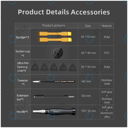 Σετ Κατσαβιδιών Ακριβείας για Επισκευή Κινητών Τηλεφώνων, Tablet & Υπολογιστών για Jakemy JM-8183