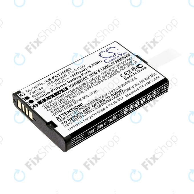 Μπαταρία για Flysky FA605, FS-GT2B, FS-I10, 1600mAh, Li-Pol, 3.7V, FS-BA800, HQ