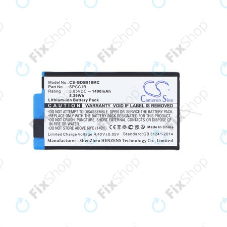 Μπαταρία για GoPro Max, Max 360, Acbat-001, 1400mAh, Li-Ion, 3.85V, SPCC1B, HQ