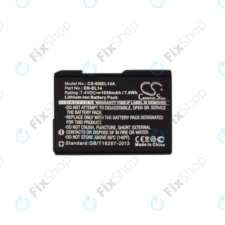 Battery για Nikon Coolpix D-series | P-series | EN-EL14 | Li-Ion | 1030mAh | HQ