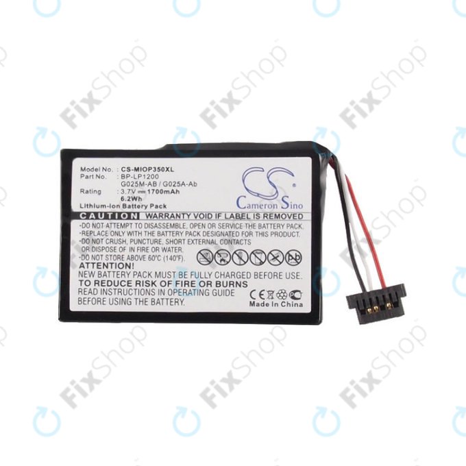 Μπαταρία για Mitac Mio P350, 1700mAh, Li-Ion, 3.7V, BL-LP1230, HQ