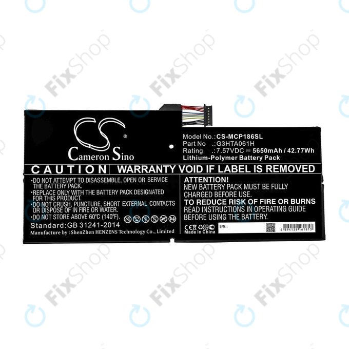 Μπαταρία για Microsoft Surface Pro 7, G3HTA061H, 5650mAh, HQ