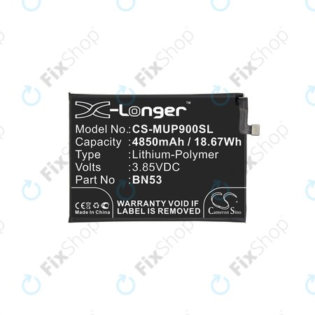 Μπαταρία για Xiaomi Redmi Note 9 Pro, BN53, 4850mAh, HQ