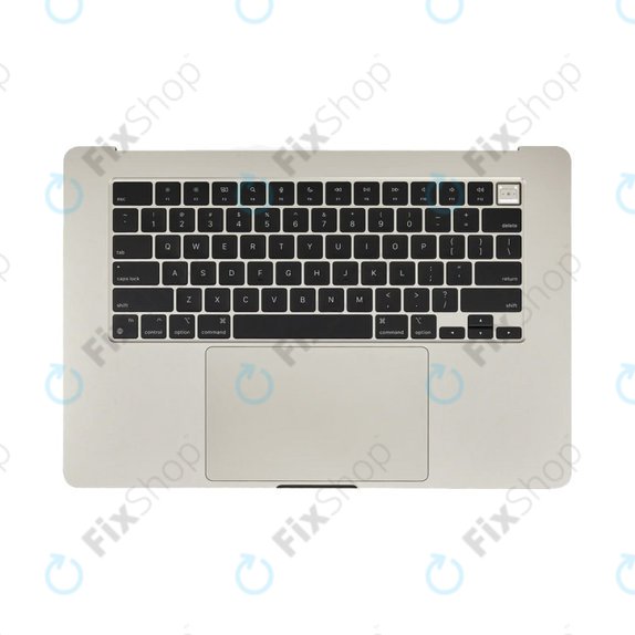 Άνω πλαίσιο πληκτρολογίου για MacBook Air 15", A3114 (2024), με πληκτρολόγιο US και μπαταρία, Starlight, 661-40268, Genuine Apple