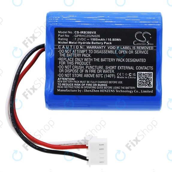 Μπαταρία για iRobot Braava 2000, 300, 380, 380T, 381, 390, Mint 5200, Mint Plus 5200, Proscenic JOJO Professional, GPRHC202N026, 4409709, W206001001399, 7.2V, 1500mAh, HQ