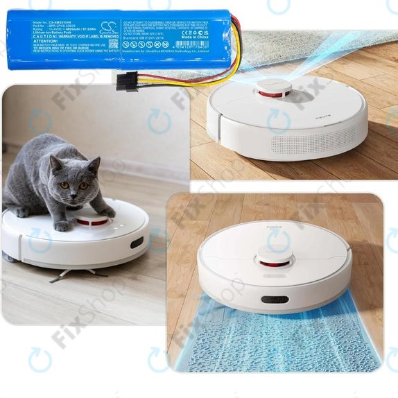 Μπαταρία για Xiaomi Roborock S-series, T-series, Q-series, BRR-2P4S-6800, 14.4V, 6800mAh, HQ