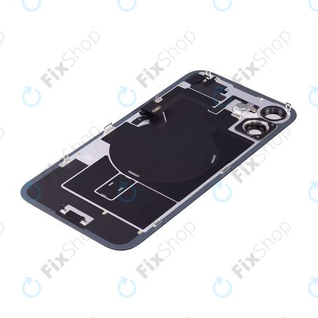 Πίσω Κάλυμμα Γυαλί + Φακός Κάμερας + Μεταλλική Πλάκα + Μαγνήτες Magsafe για iPhone 16 | Μαύρο | Black