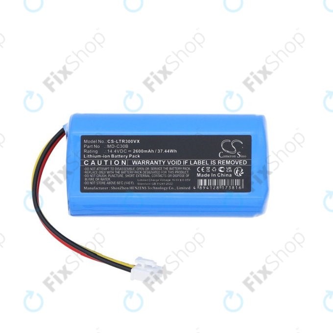 Μπαταρία για Liectroux C30B, BLAUPUNKT BPK-VCBB1XB, Midea M4, 2600mAh, Li-ion, 14.4V, MD-C30B, HQ