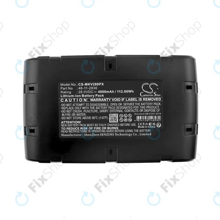 Μπαταρία για Milwaukee 0721-20, V28 Vc, Wurth Bs 28-A Combi, 4000mAh, Li-Ion, 28V, 48-11-2830, HQ
