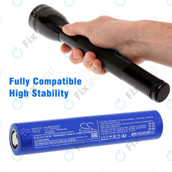 Μπαταρία για Maglite ML125, ML150LR, ML150LRX, 3200mAh, LiFePO4, 6.4V, ILIF-3006526, HQ