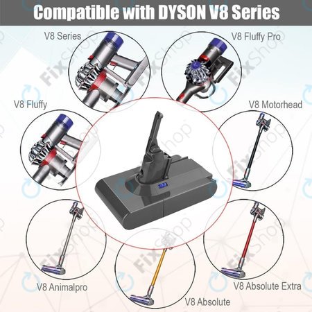 Μπαταρία για Dyson V8, 215681, PM8-US-HFB1497A, 21.6V, 3000mAh