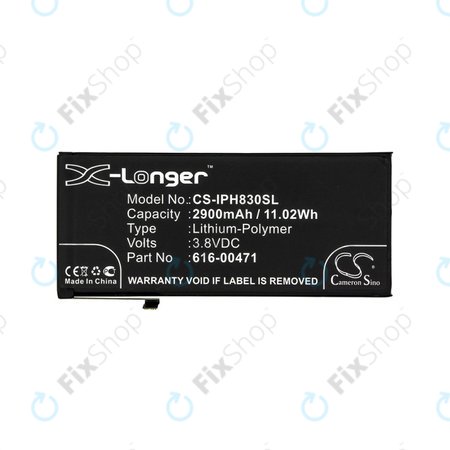 Μπαταρία για iPhone XR, 616-00471, 616-00468, 2900mAh, HQ