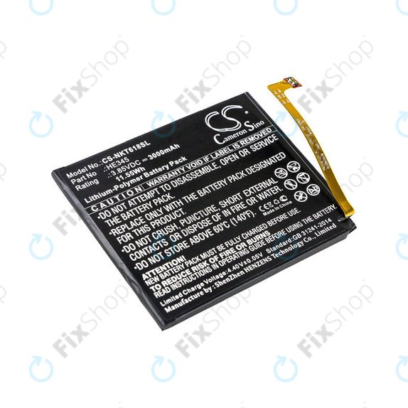 Μπαταρία για Nokia 6.1, 3000mAh, Li-Pol, 3.85 V, HE345, HQ