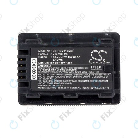 Μπαταρία για Panasonic HC-V210, 1500mAh, Li-Ion, 3.6V, VW-VBT190, HQ