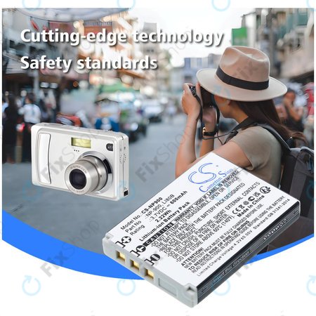 Μπαταρία για Agfa, Aosta, Avant, Benq, Minolta, Olympus, Polaroid, 600mAh, Li-Ion, 3.7V, Li-80B, HQ