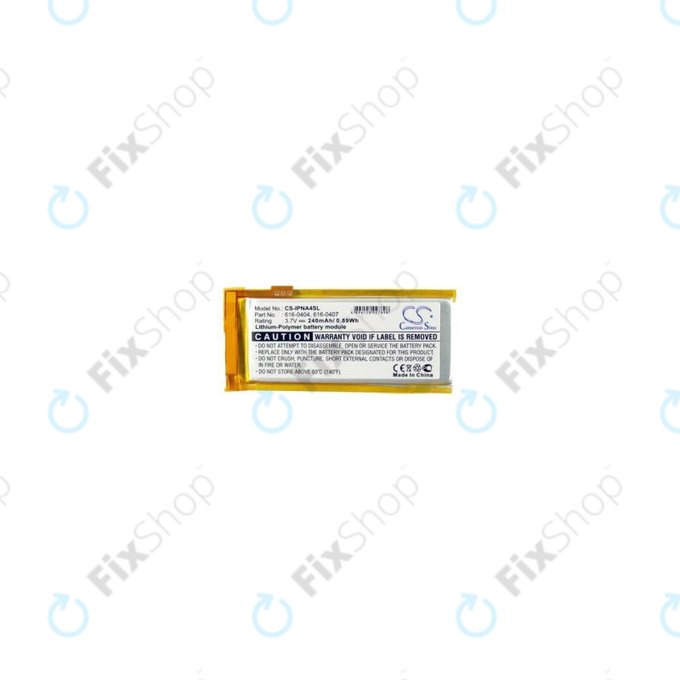 Μπαταρία για iPod Nano 4th Gen, 616-0405, 240mAh, HQ