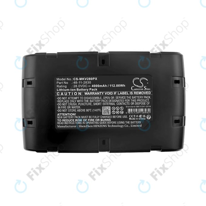 Μπαταρία για Milwaukee 0721-20, V28 Vc, Wurth Bs 28-A Combi, 4000mAh, Li-Ion, 28V, 48-11-2830, HQ