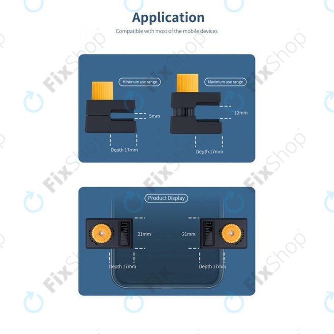 Πλαστική Σφιγκτήρας με Γέμιση Καουτσούκ - Εύρος 12mm (4τμχ) για QianLi iClamp 2.0