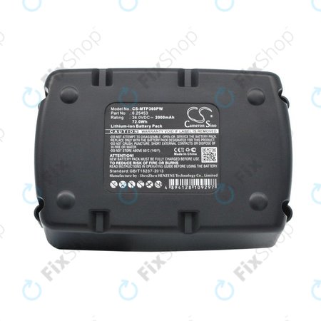 Μπαταρία για Metabo Ahs36v, Bha 36 Ltx Compact, 2000mAh, Li-Ion, 36V, 6.25453, HQ