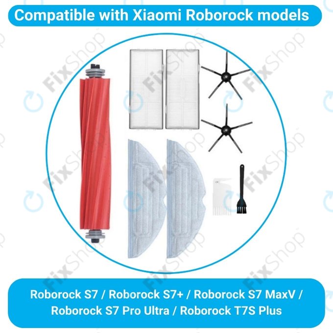 Standard Σετ (Μαύρο) για Xiaomi Roborock S7 | S7+ | S7 MaxV | S7 Pro Ultra | T7S Plus | Μαύρο | Black