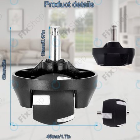 Εμπρόσθιος Τροχός για Eufy Robovac-series | Μαύρο | Black