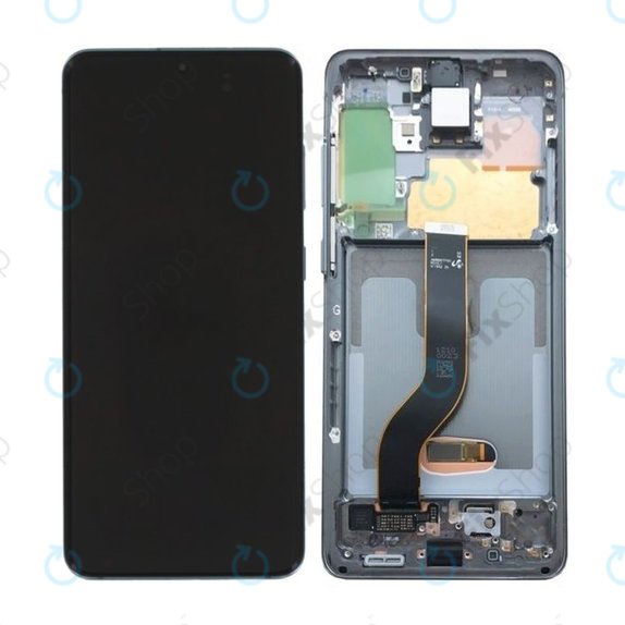 Συγκρότημα οθόνης για Samsung S20, G980F, GH82-22131A, GH82-22123A, GH82-31433A, Cosmic Gray, Service Pack