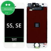 Οθόνη για iPhone 5S, SE, White, Αφής με πλαίσιο