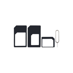 Αντάπτορας SIM 3in1 (NanoSIM, MicroSIM, MiniSIM) + Ανοιχτήρι Υποδοχής SIM