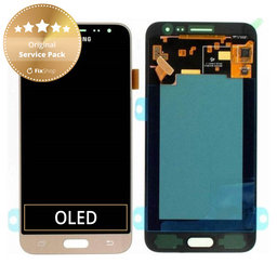 OLED/LCD Display με Touch Screen για Samsung J3 | J320F | 2016 | GH97-18414B | GH97-18748B | Gold | Service Pack