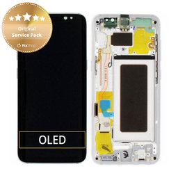 OLED/LCD Display Assembly για Samsung S8 | G950F | GH97-20457B | GH97-20473B | GH97-20458B | GH97-20629B | Arctic Silver | Service Pack