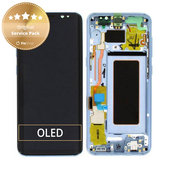 Συγκρότημα οθόνης για Samsung S8, G950F, GH97-20457D, GH97-20473D, GH97-20458D, GH97-20629D, Coral Blue, Service Pack