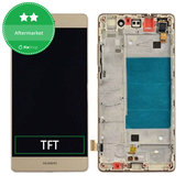 Συγκρότημα οθόνης για Huawei P8 Lite, Χρυσαφί, Gold, Aftermarket