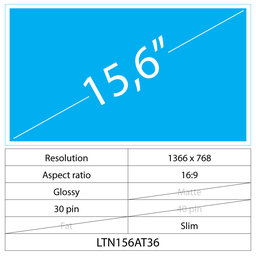 Toshiba Satellite Toshiba Satellite PRO R50-E LCD Display Slim Glossy | 15.6" | 30 pin | HD