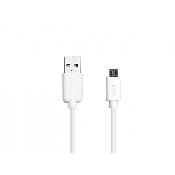 Καλώδιο Micro-USB / USB (1m) | Λευκό | White | SBS