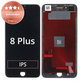 Οθόνη για iPhone 8 Plus, Black, Αφής με πλαίσιο, Refurbished