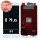 Οθόνη για iPhone 8 Plus, White, Αφής με πλαίσιο, Refurbished