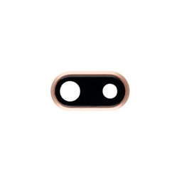 Γυαλί Φακού Πίσω Κάμερας με Πλαίσιο για iPhone 8 Plus | Χρυσαφί | Gold