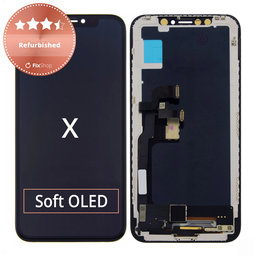OLED/LCD Display Assembly για iPhone X | Μαύρο, Black | Refurbished