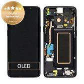 Συγκρότημα οθόνης για Samsung S9, G960F, GH97-21696A, GH97-21697A, GH97-21724A, Midnight Black, Service Pack