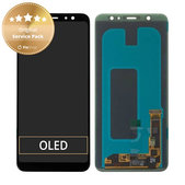 Οθόνη με οθόνη αφής για Samsung A6 Plus, A605F (2018), GH97-21878A, GH97-21907A, Black, Service Pack